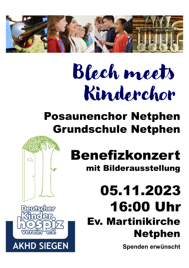 "Blech meets Kinderchor" Benefizkonzert vom Posaunenchor Netphen mit der Grundschule Netphen