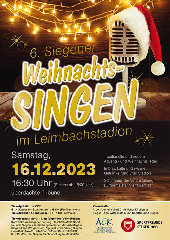 Weihnachtssingen im Leimbachstadion