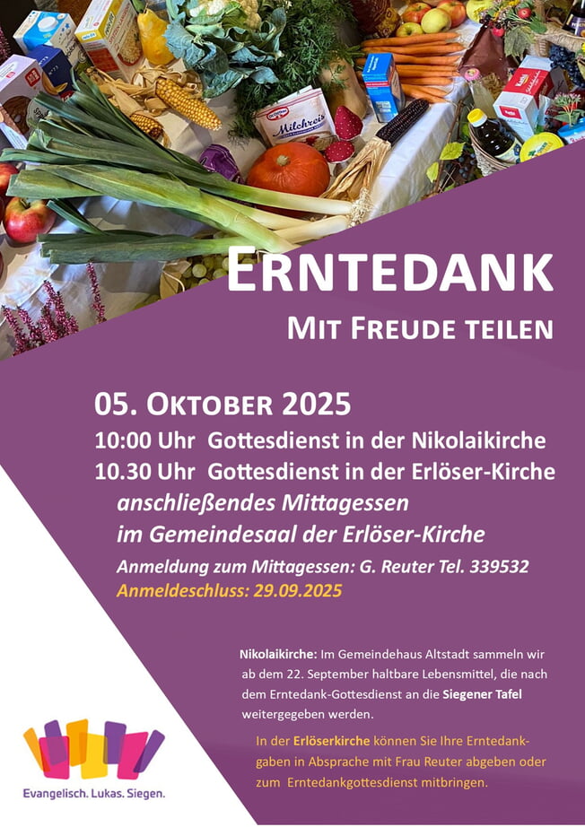 Erntedank-Gottesdienst Nikolaikirche