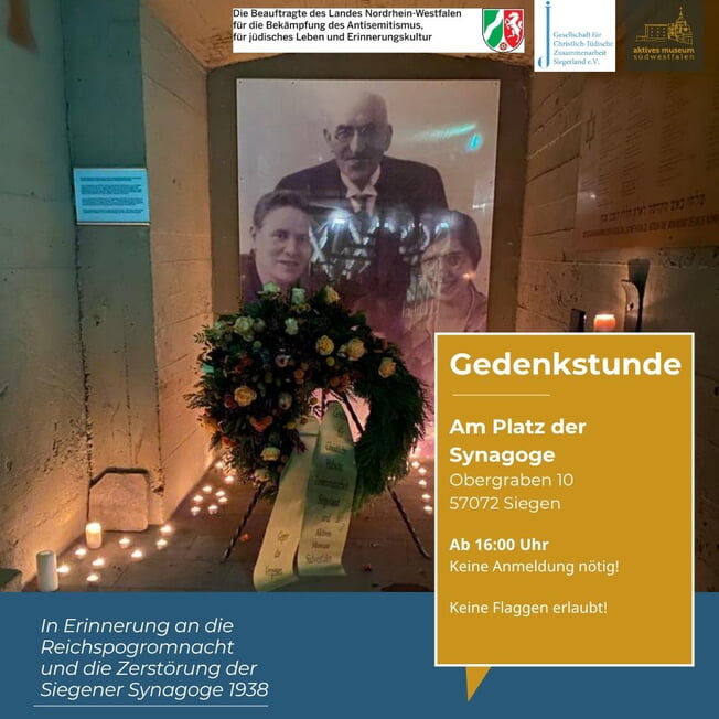 Gedenkstunde am Platz der Synagoge