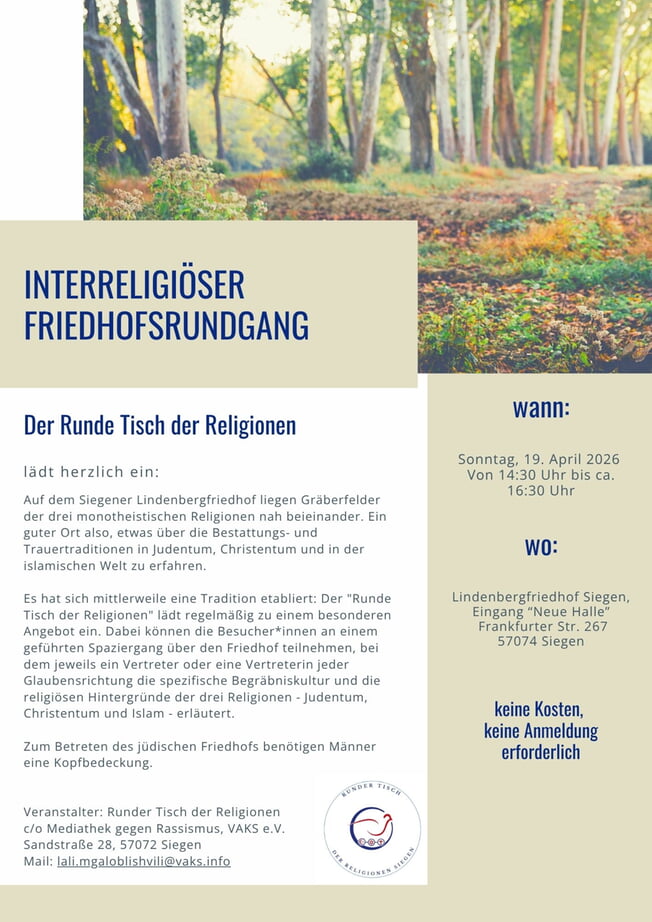 Interreligi&ouml;ser Friedhofsrundgang