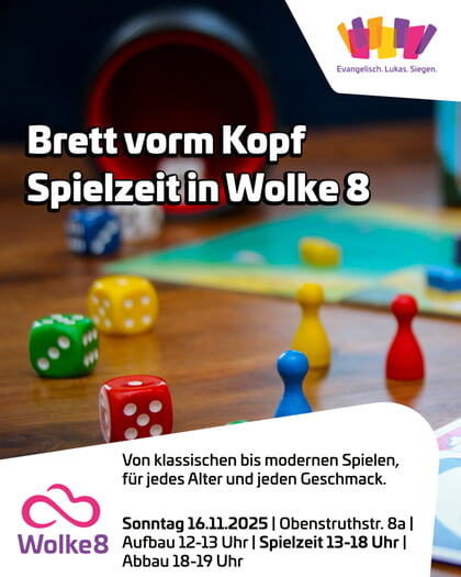 Brett vorm Kopf Spielzeit in Wolke8